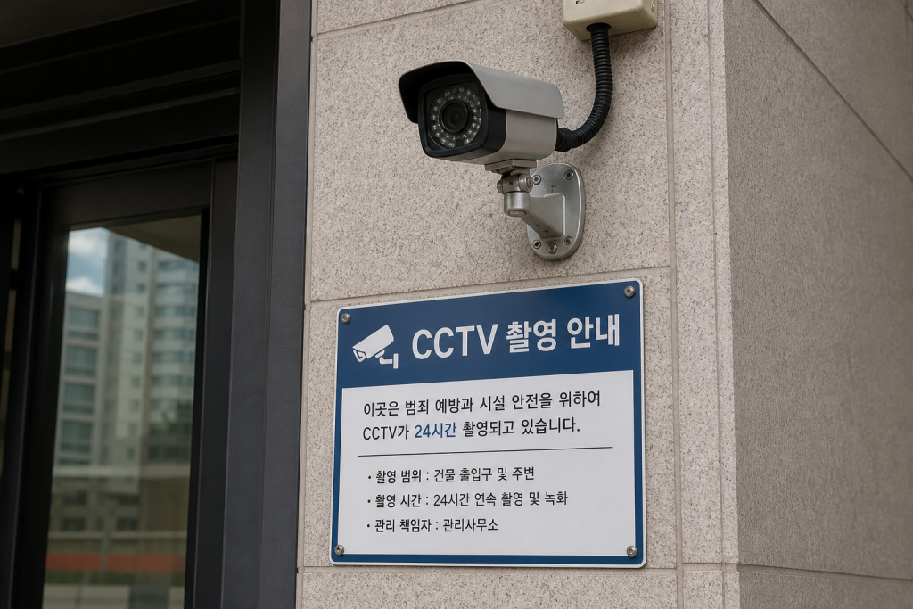 CCTV 설치 개인정보보호법 안내판 대표 이미지